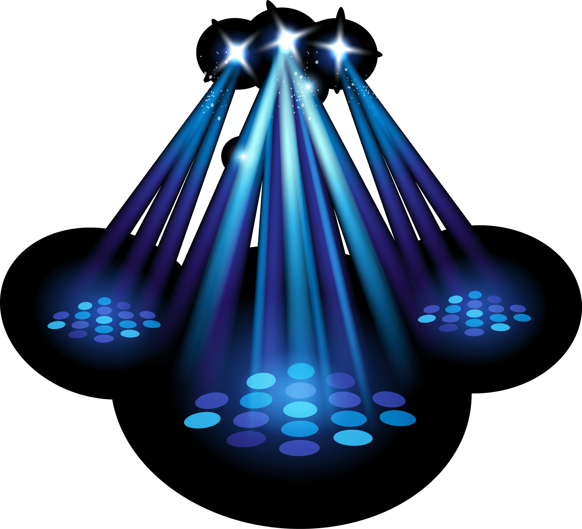 Abstract Blue Light Beams PNG Image