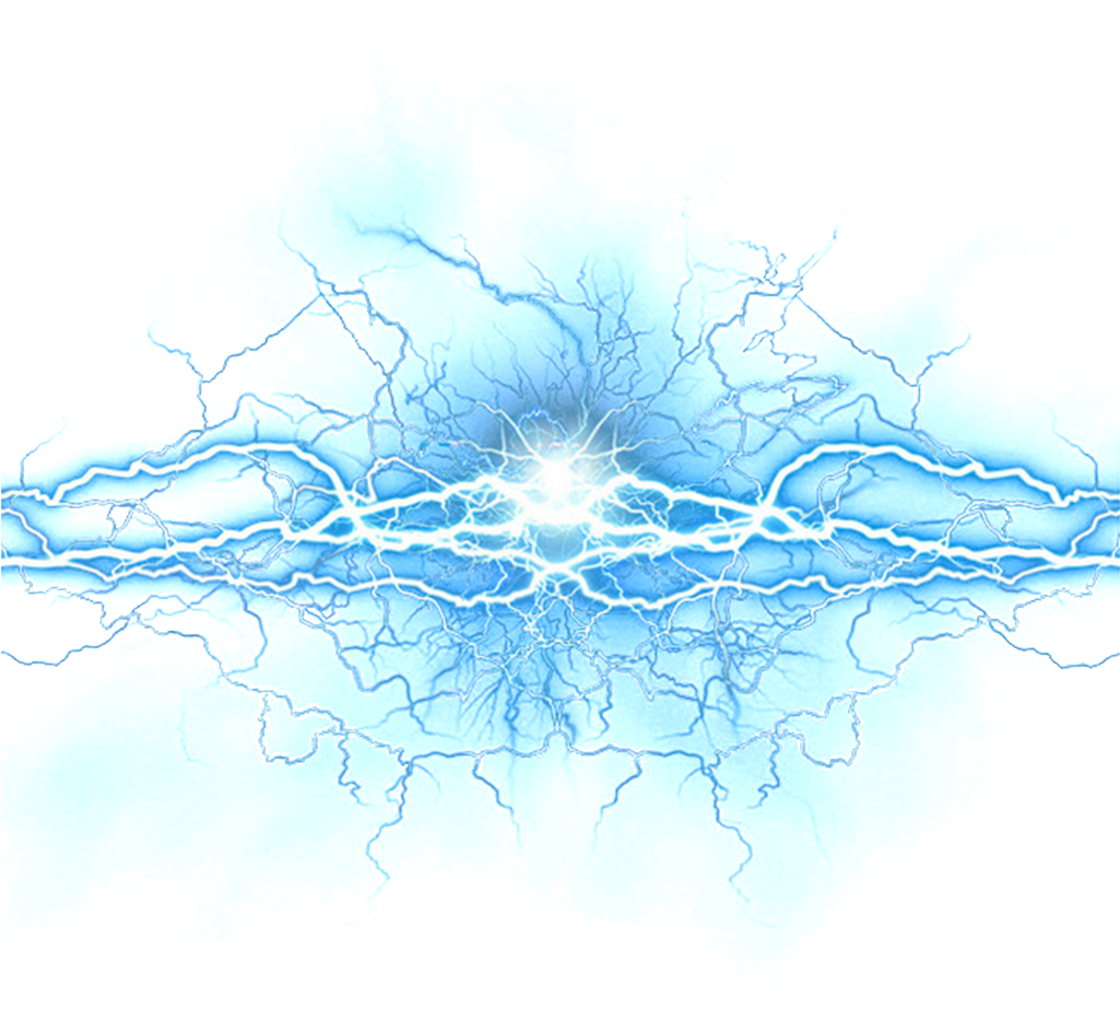 Abstract Blue Light Energy Network PNG Image