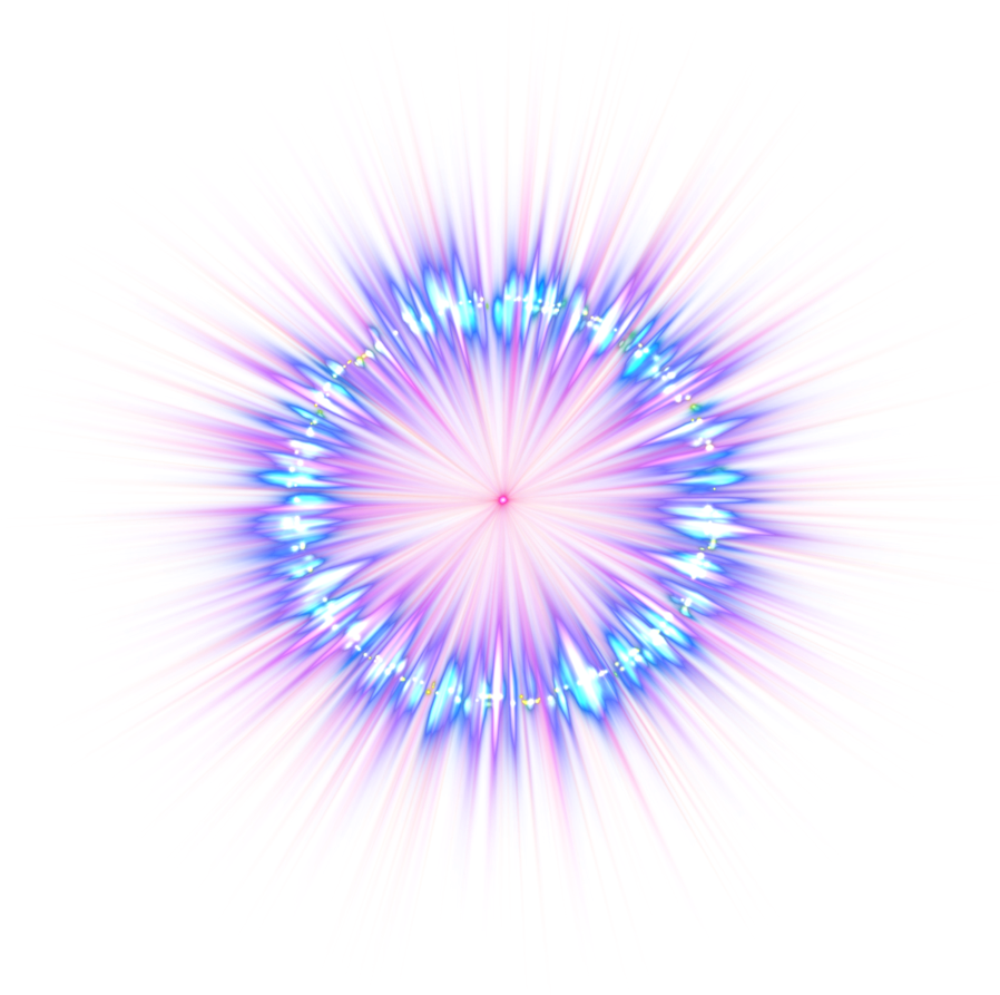 Abstract Blue Light Explosion PNG Image