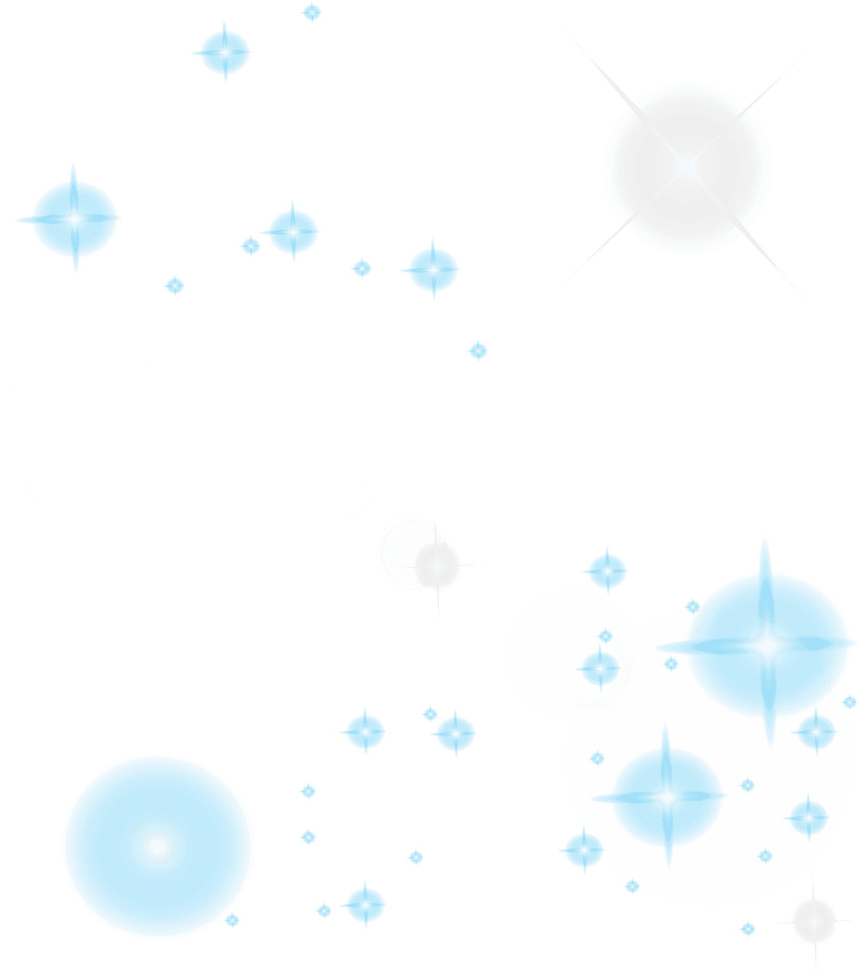 Abstract Blue Light Particles PNG Image