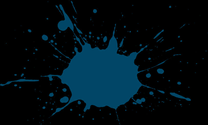 Abstract Blue Paint Splash PNG Image