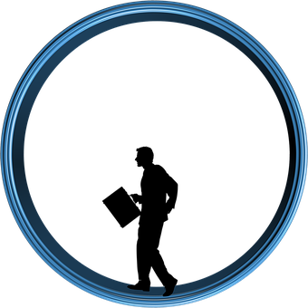 Abstract Blue Ring Design PNG Image