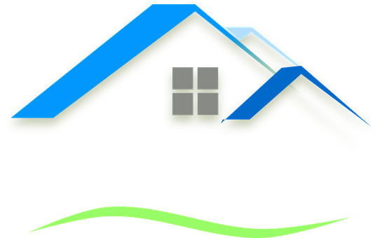 Abstract Blue Roof House Logo PNG Image