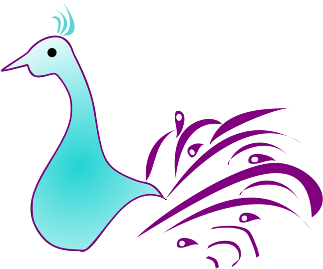 Abstract Blue Water Bird PNG Image