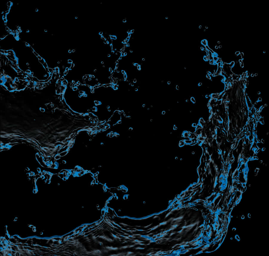 Abstract Blue Water Splash PNG Image