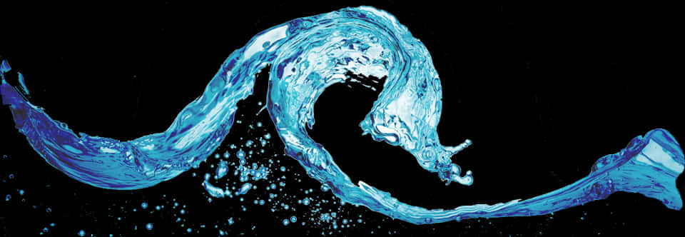 Abstract Blue Water Wave PNG Image