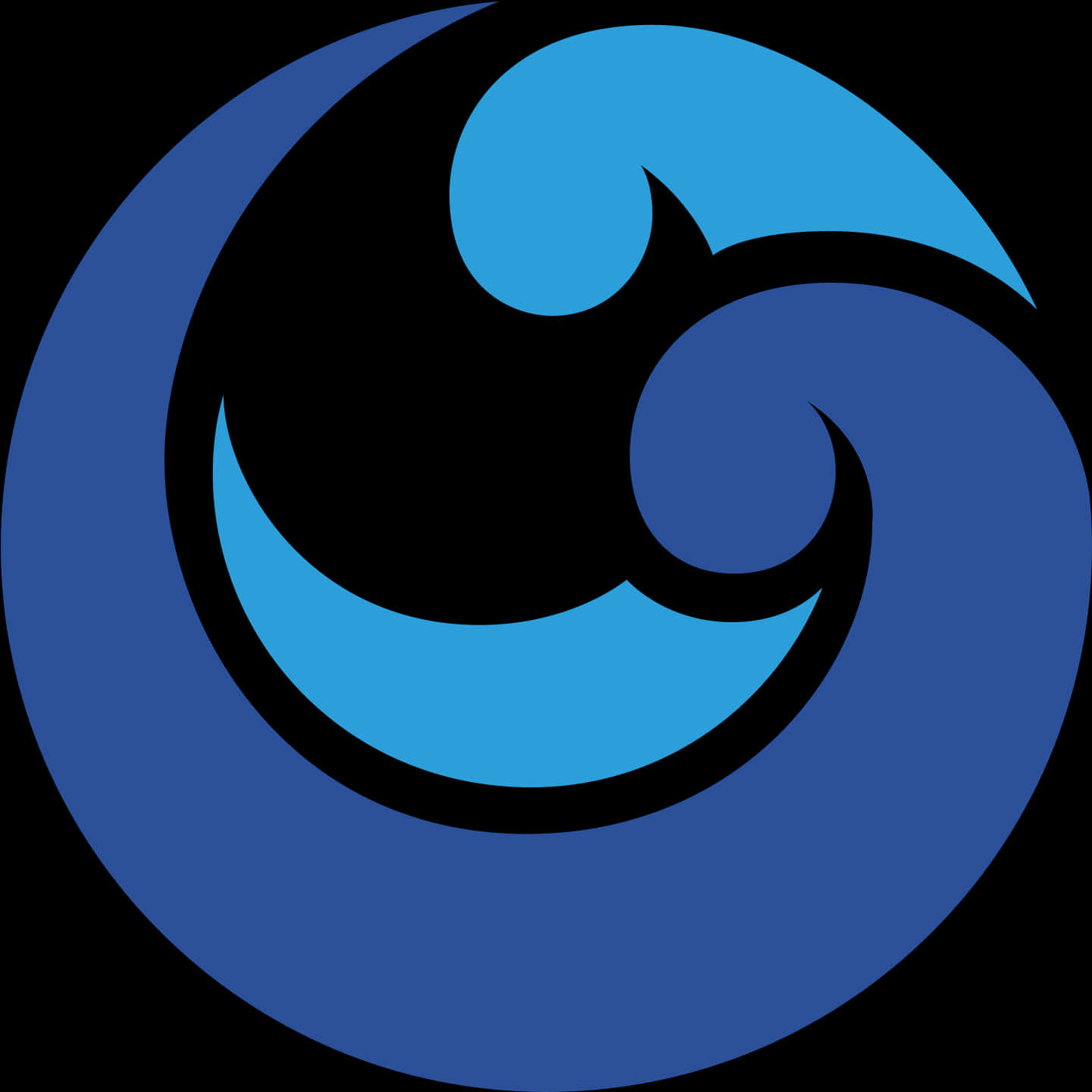 Abstract Blue Wave Design PNG Image