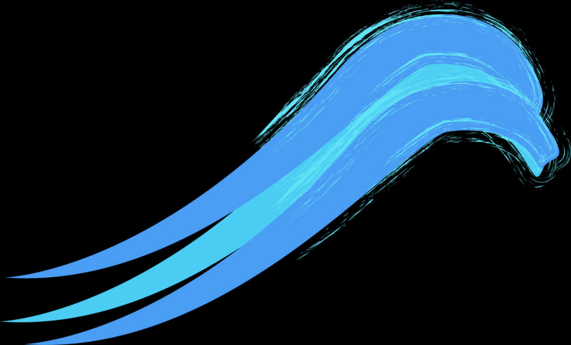 Abstract Blue Wave Illustration PNG Image