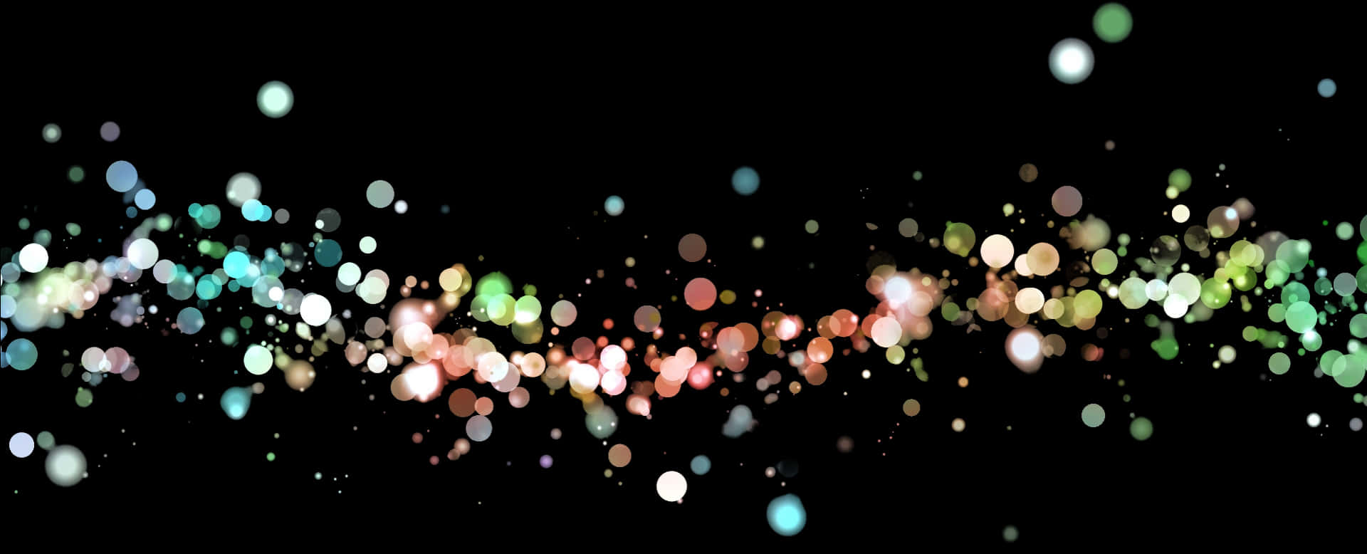 Abstract Bokeh Lights Panorama PNG Image