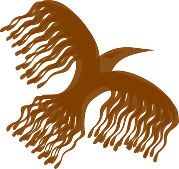 Abstract Brown Bird Silhouette PNG Image