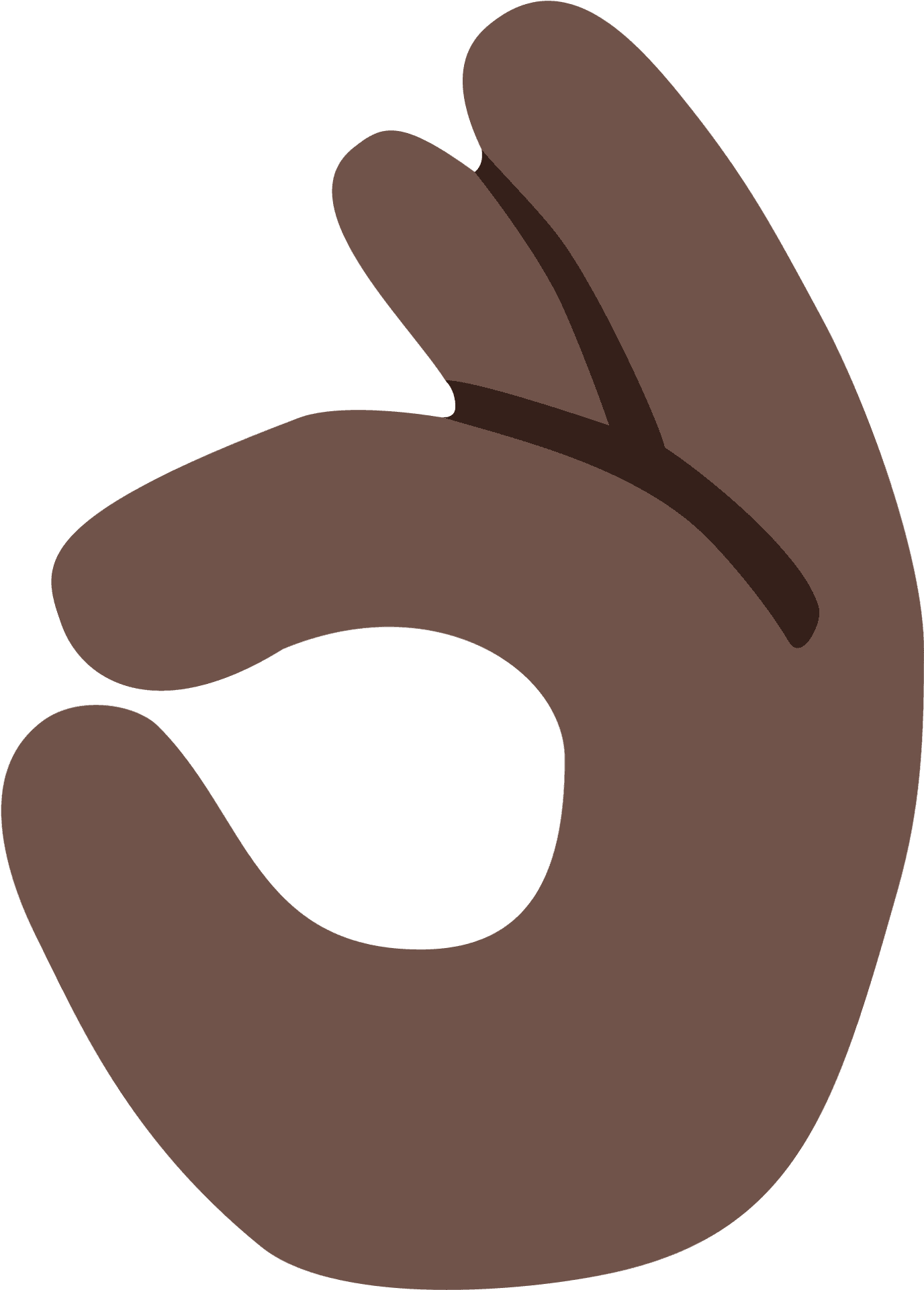 Abstract Brown Hand Icon PNG Image