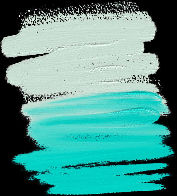 Abstract Brush Strokes Black White Teal PNG Image