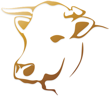 Abstract Bull Outline Art PNG Image