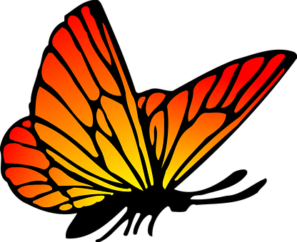 Abstract Butterfly Silhouette PNG Image