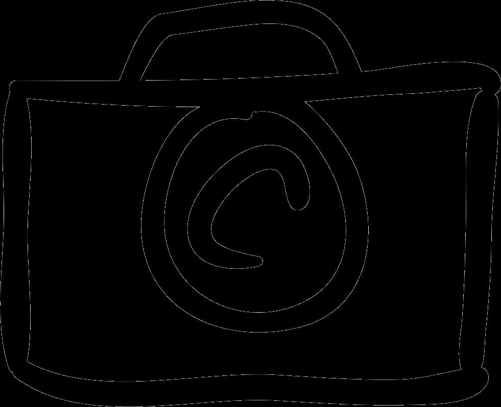 Abstract Camera Logo Outline PNG Image