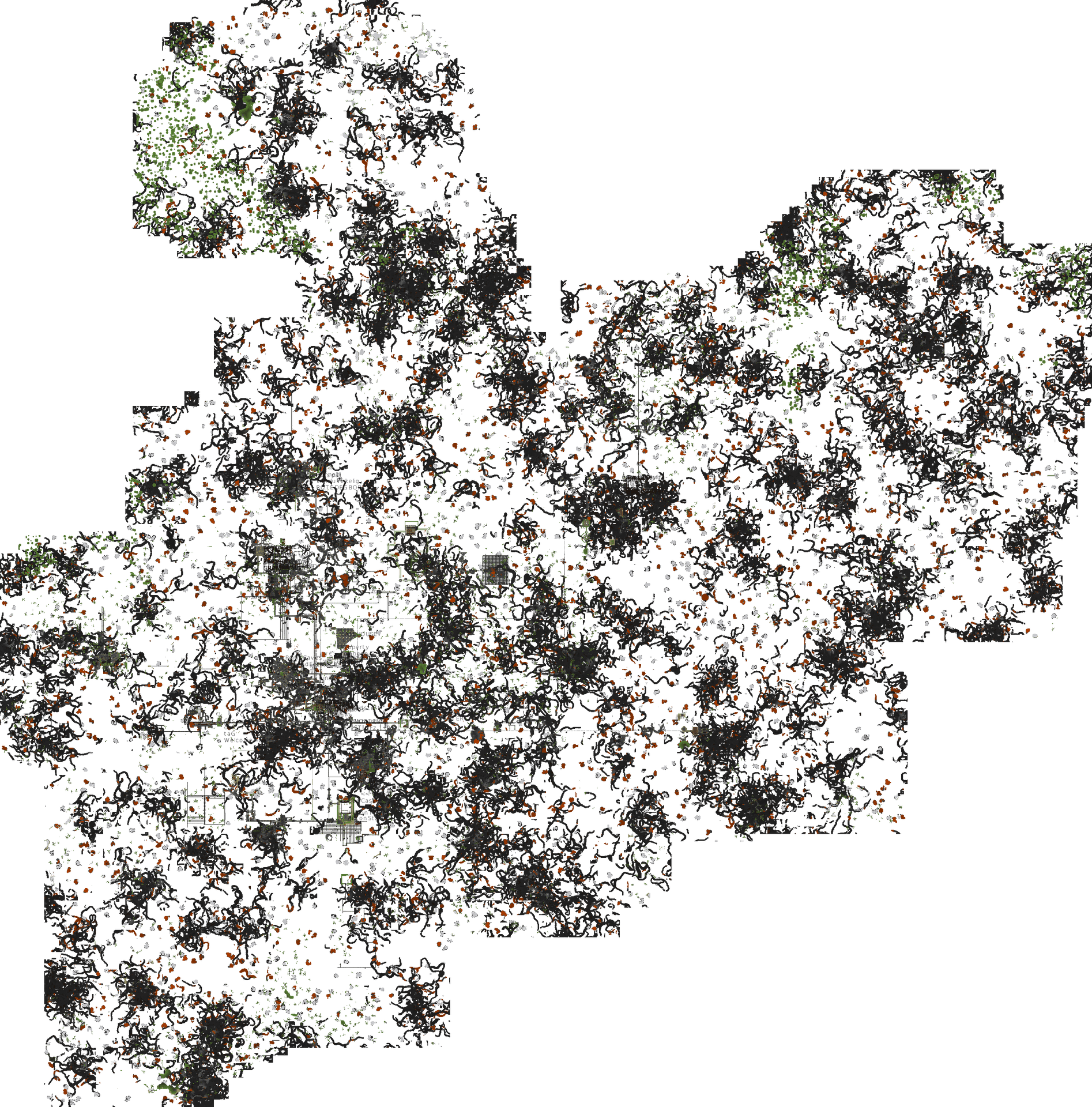 Abstract Cave Network Map PNG Image