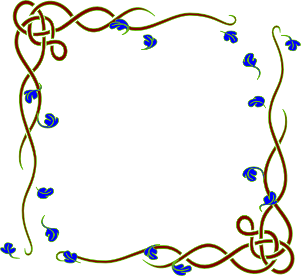 Abstract Celtic Knot Border Design PNG Image