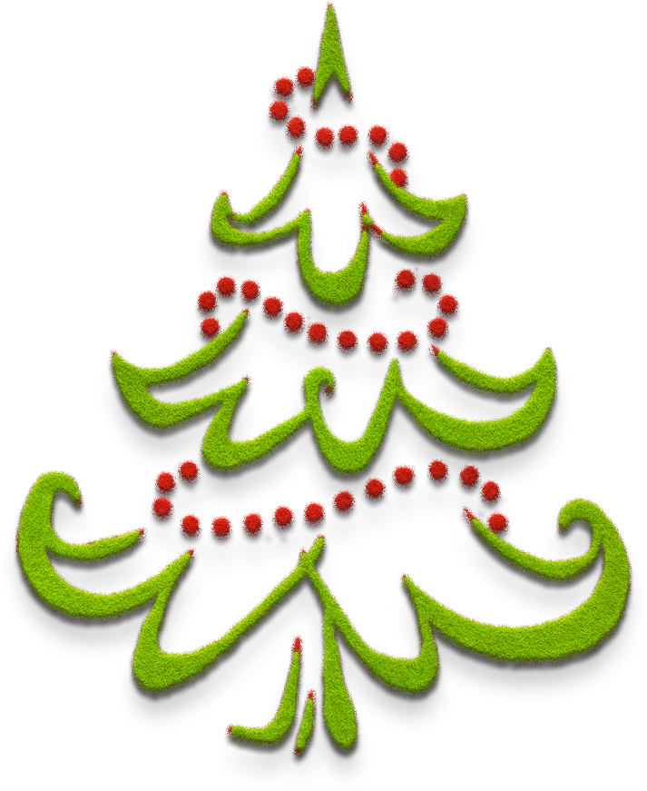 Abstract Christmas Tree Design PNG Image