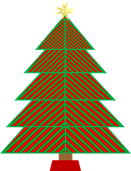 Abstract Christmas Tree Graphic PNG Image