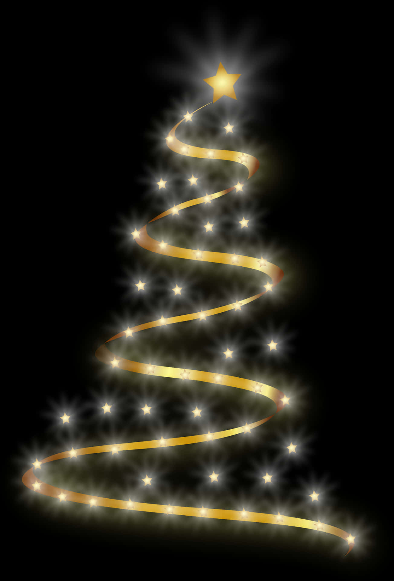 Abstract Christmas Tree Lights PNG Image