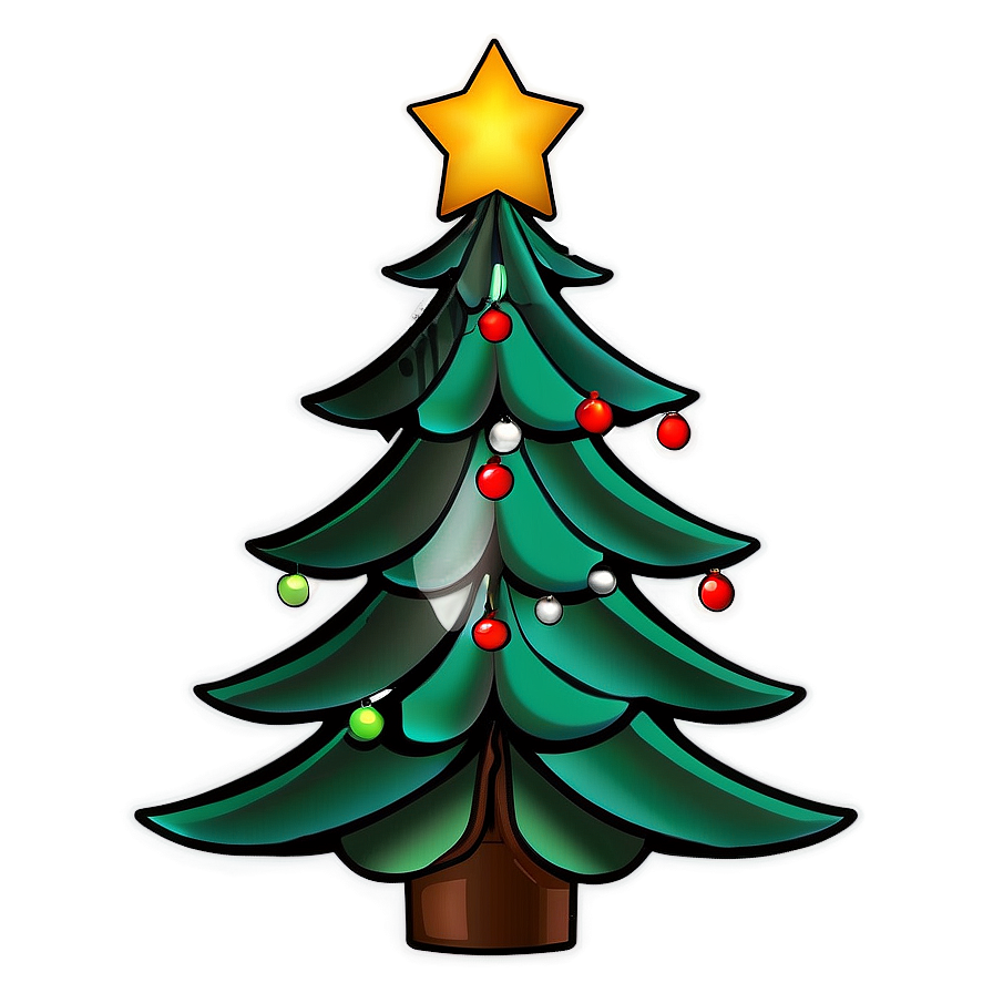 Abstract Christmas Tree Outline Png Quu PNG Image