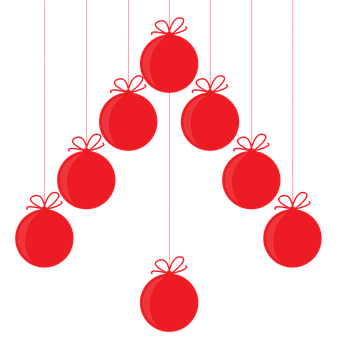 Abstract Christmas Tree Red Baubles.jpg PNG Image