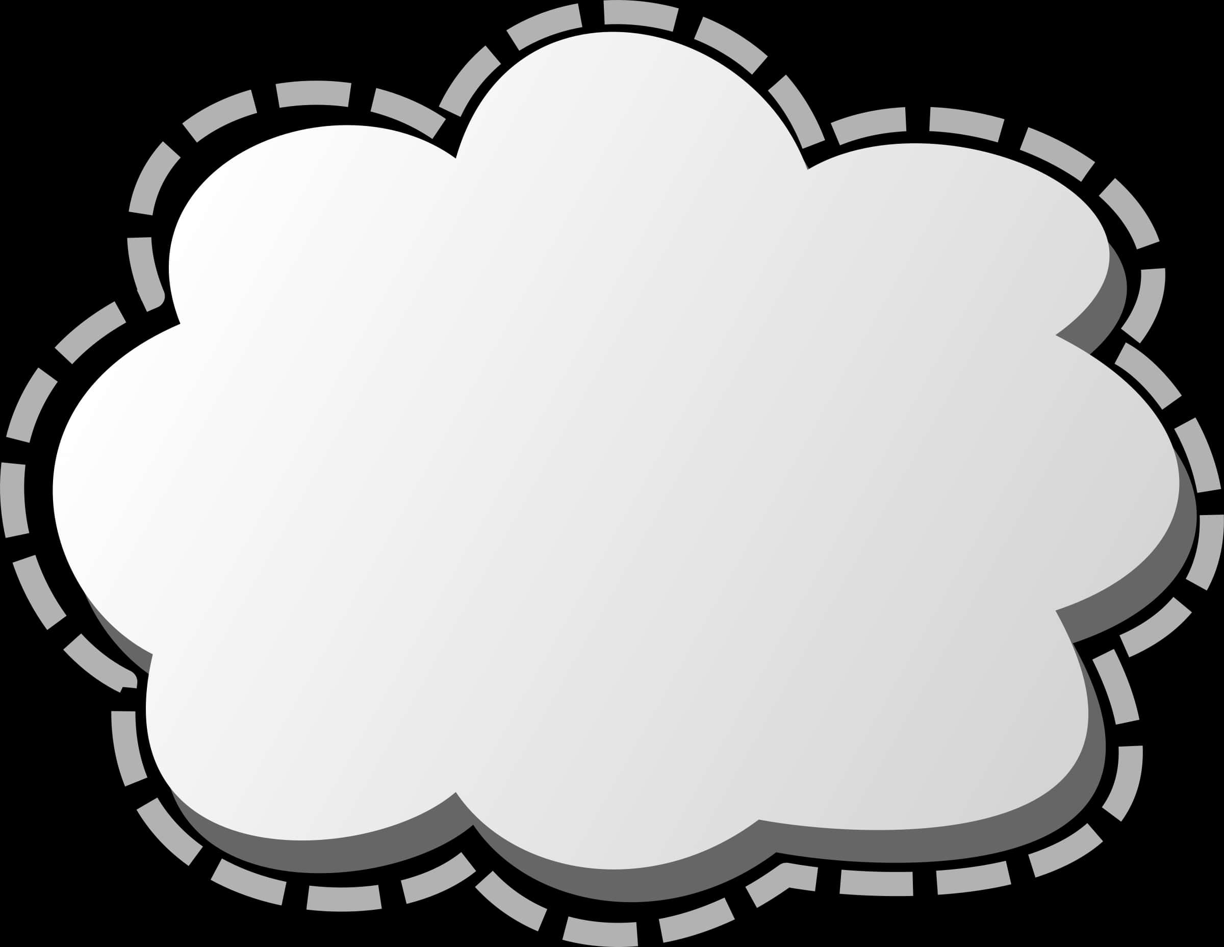 Abstract Cloud Frame Design PNG Image