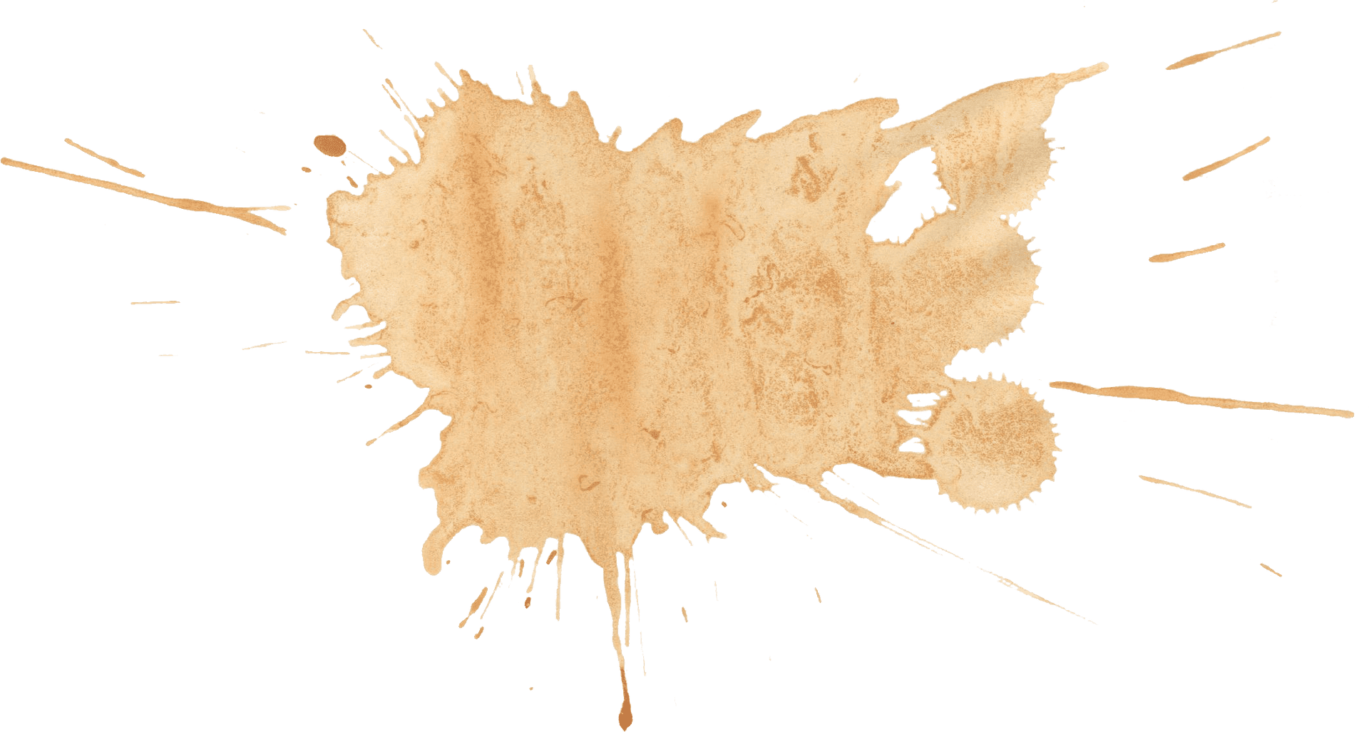 Abstract Coffee Stain Splashon Teal Background PNG Image