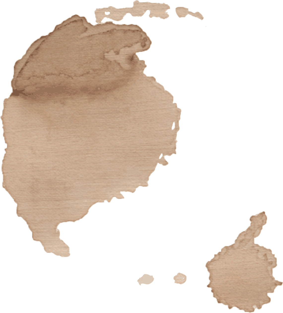 Abstract Coffee Stain Texture PNG Image