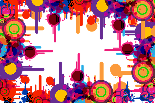 Abstract Colorful Circles Pattern PNG Image