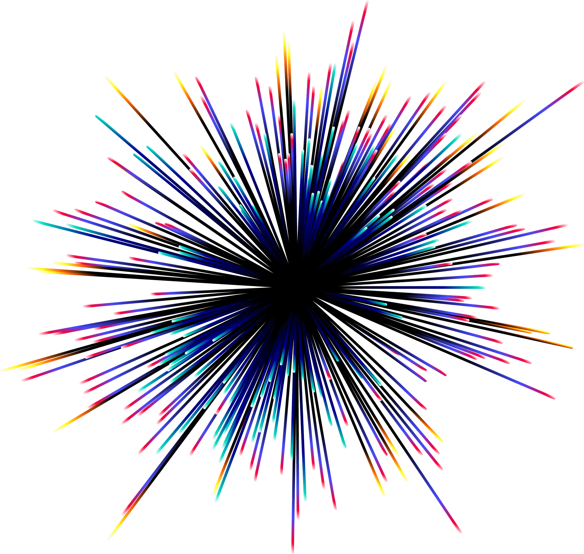 Abstract Colorful Light Explosion PNG Image