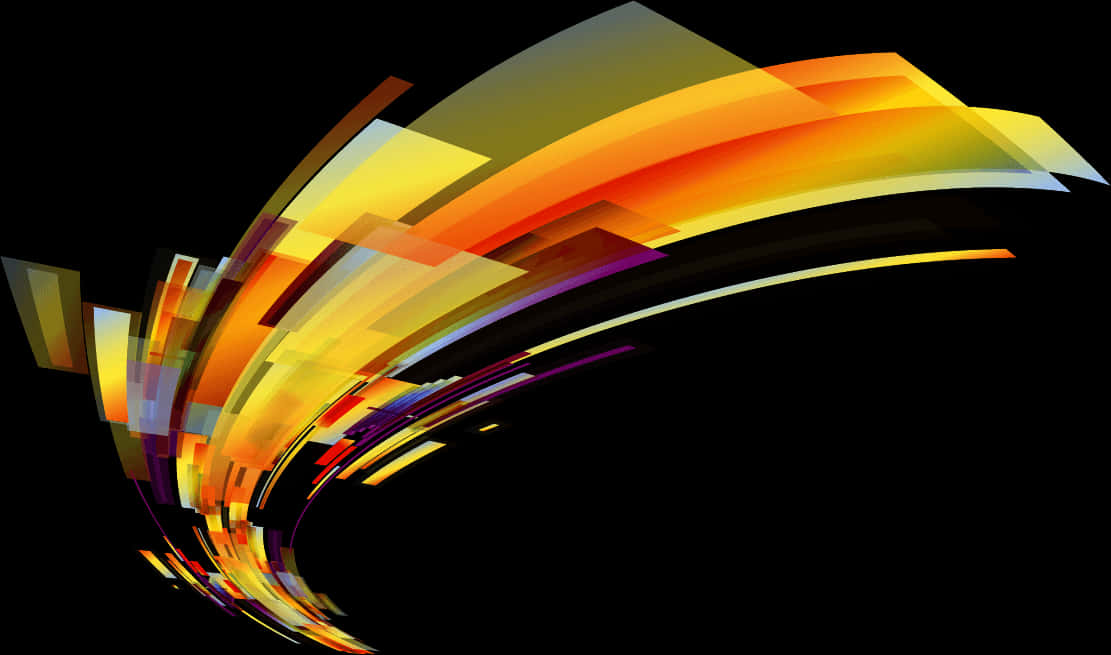 Abstract Colorful Light Streaks PNG Image