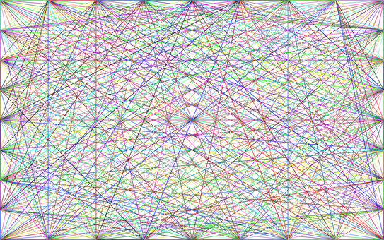 Abstract Colorful Network Pattern PNG Image