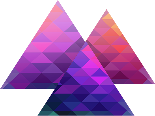 Abstract Colorful Triangles Artwork PNG Image