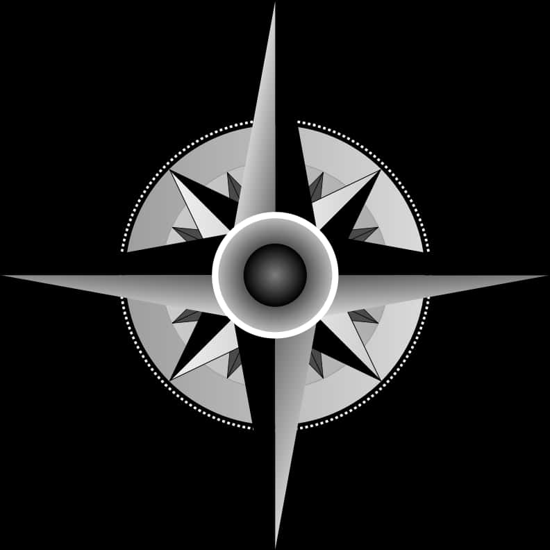 Abstract Compass Design Graphic PNG Image