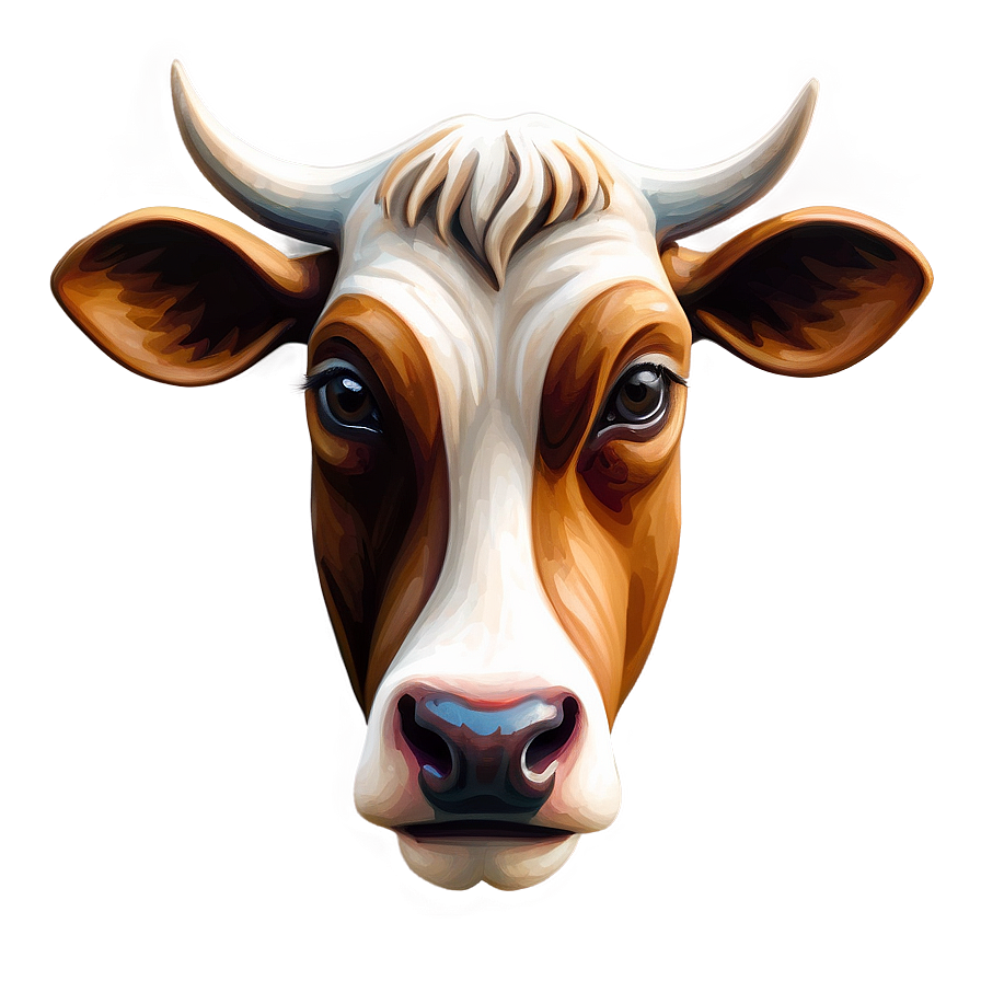 Abstract Cow Art Clipart Png Elj92 PNG Image