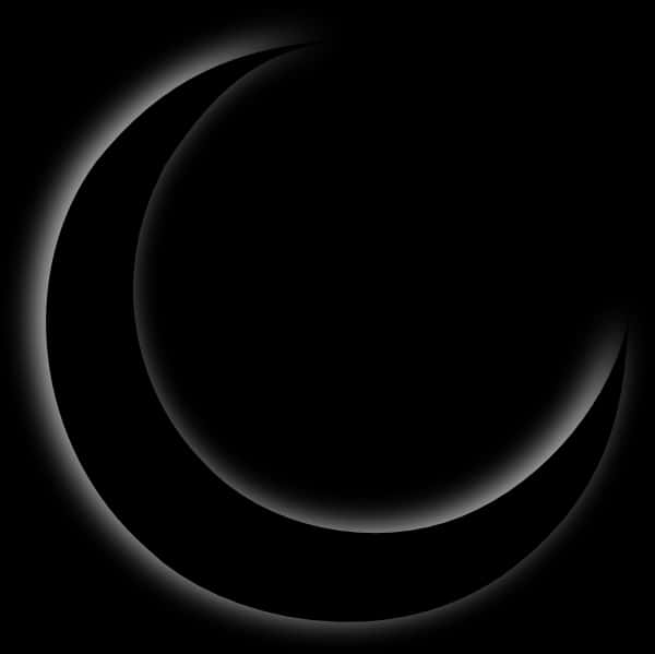 Abstract Crescent Moon Illustration PNG Image