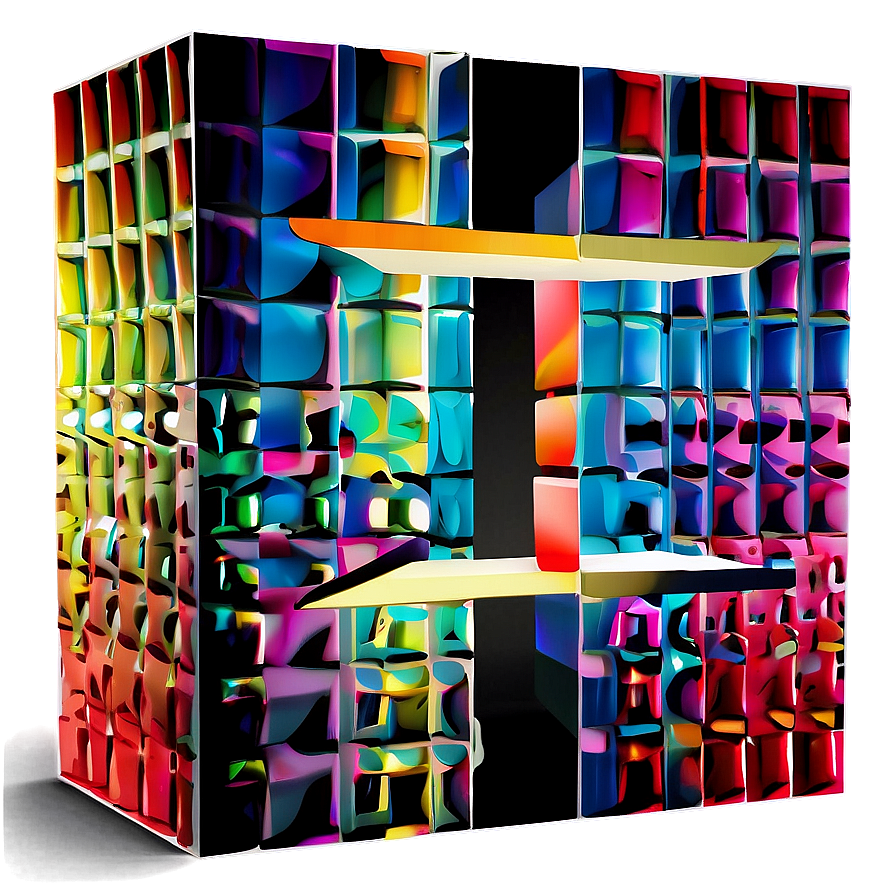 Abstract Cubist Illusion Png Uit93 PNG Image