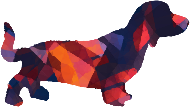 Abstract Dachshund Artwork PNG Image