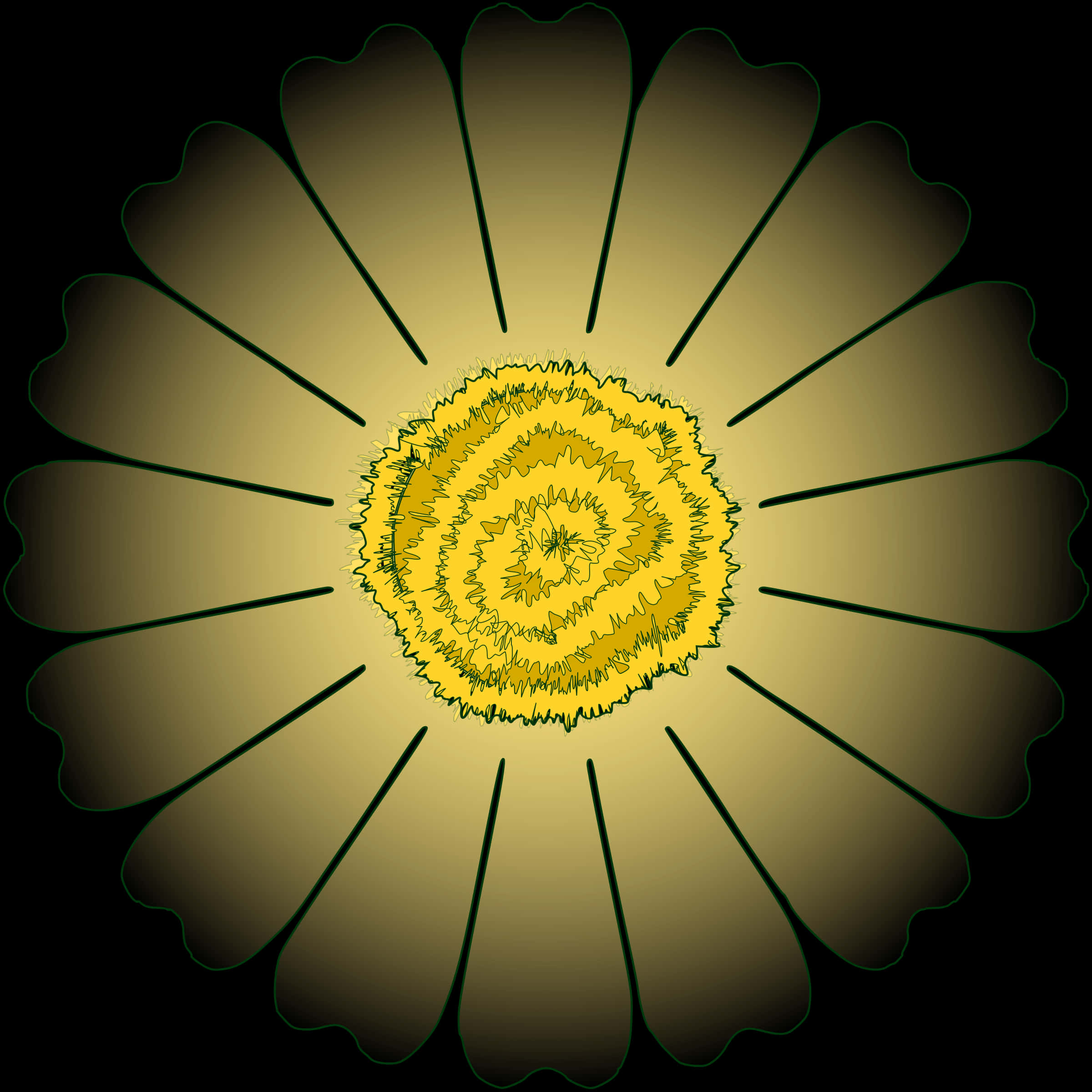 Abstract Daisy Illustration PNG Image