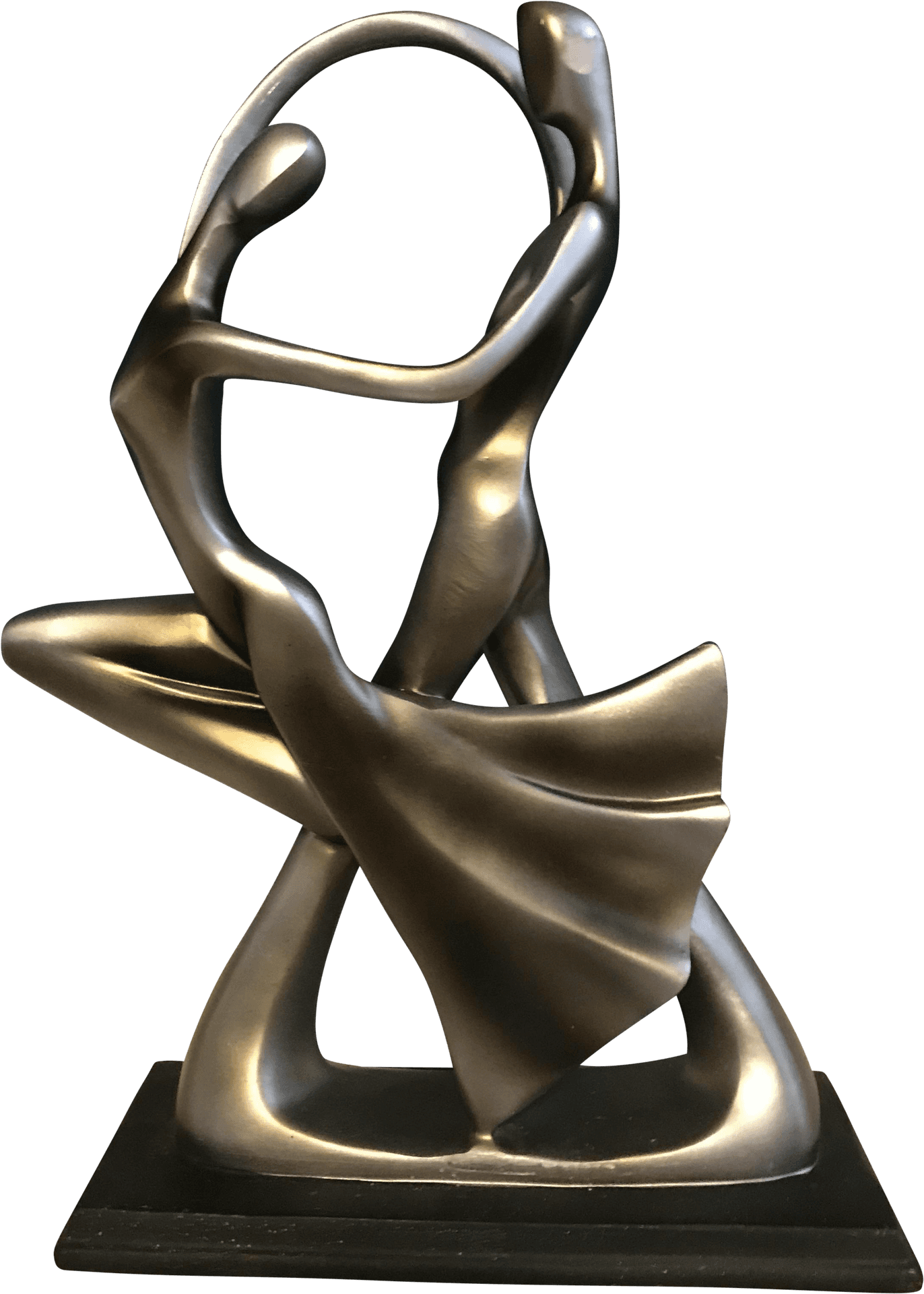 Abstract Dancing Figure Sculpture PNG Image