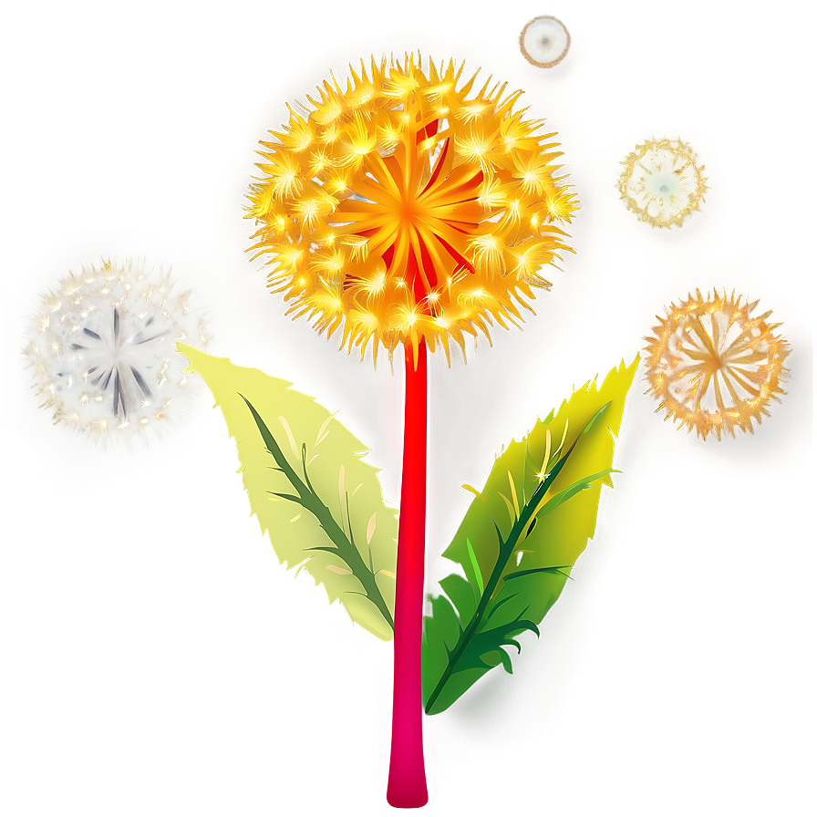 Abstract Dandelion Art Png 06292024 PNG Image