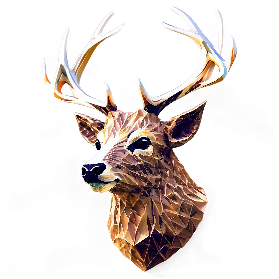 Abstract Deer Head Design Png 06212024 PNG Image