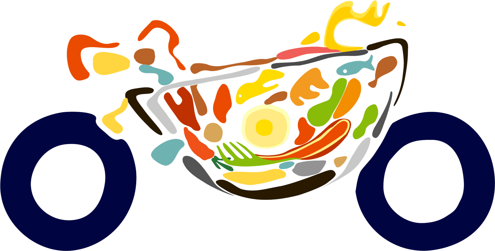 Abstract Dinner Bowlon Wheels PNG Image