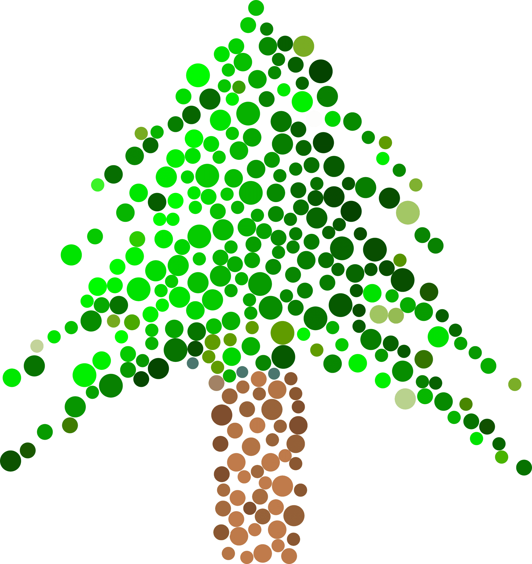 Abstract Dotted Christmas Tree PNG Image