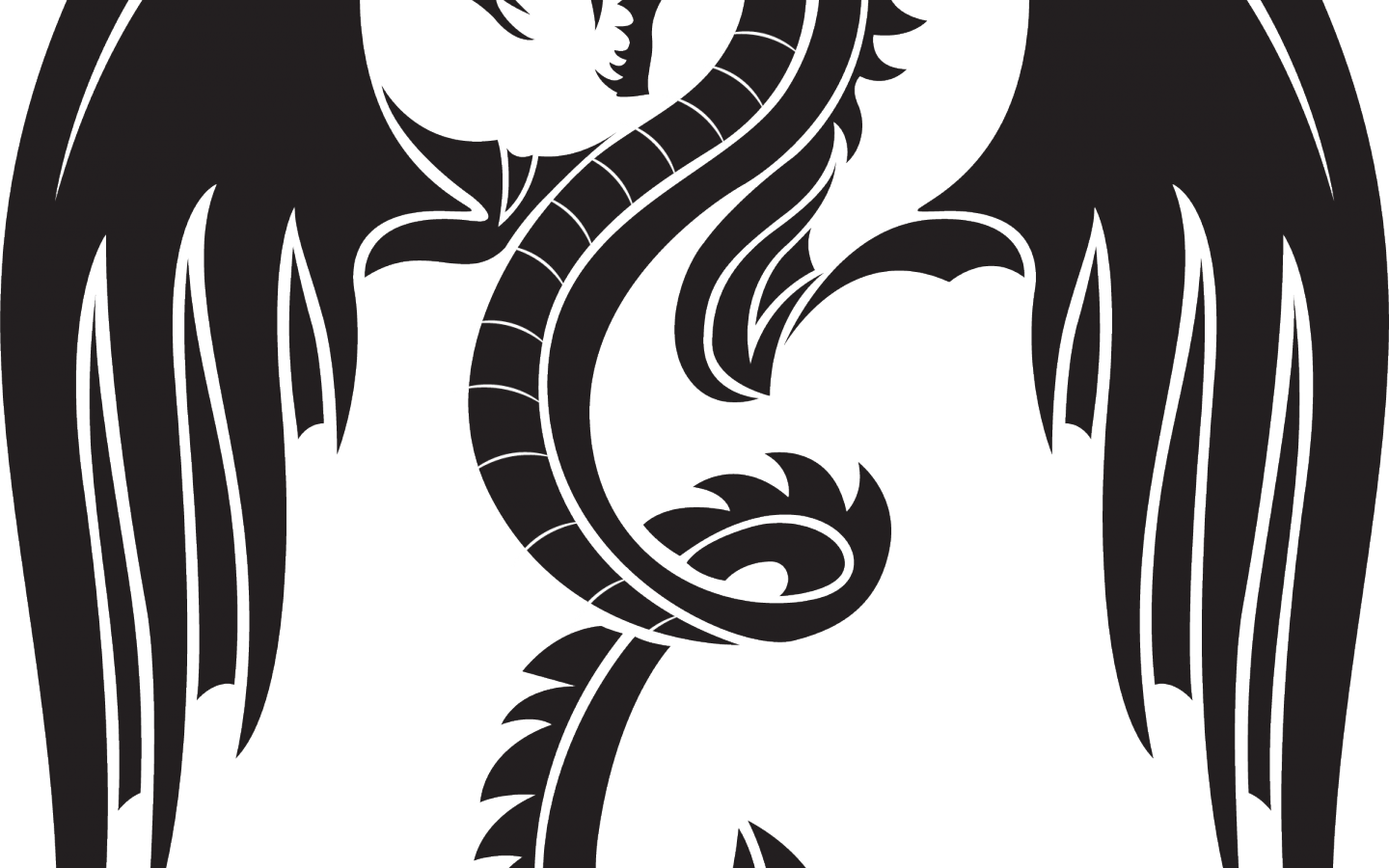 Abstract Dragon Tattoo Design PNG Image