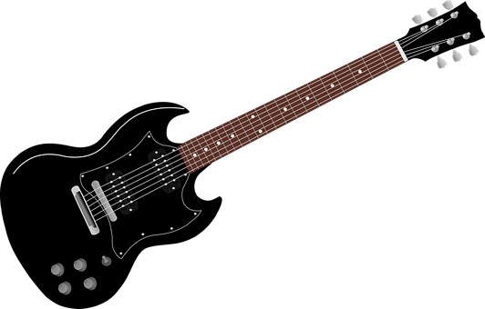 Abstract Electric Guitar Design PNG Image