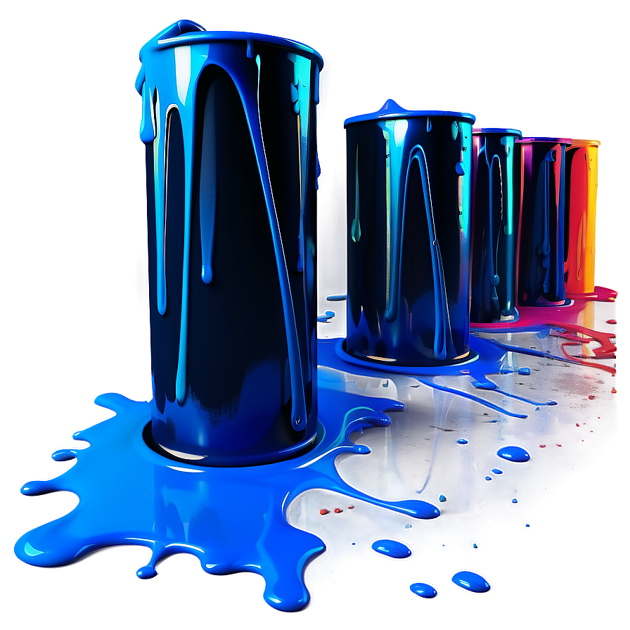 Abstract Expressionist Spray Paint Drip Png Fvo80 PNG Image