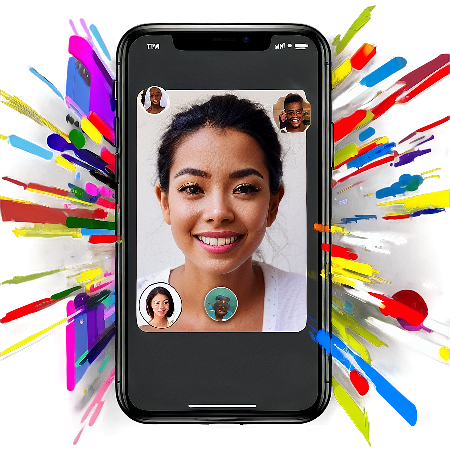 Abstract Facetime Call Concept Png 30 PNG Image