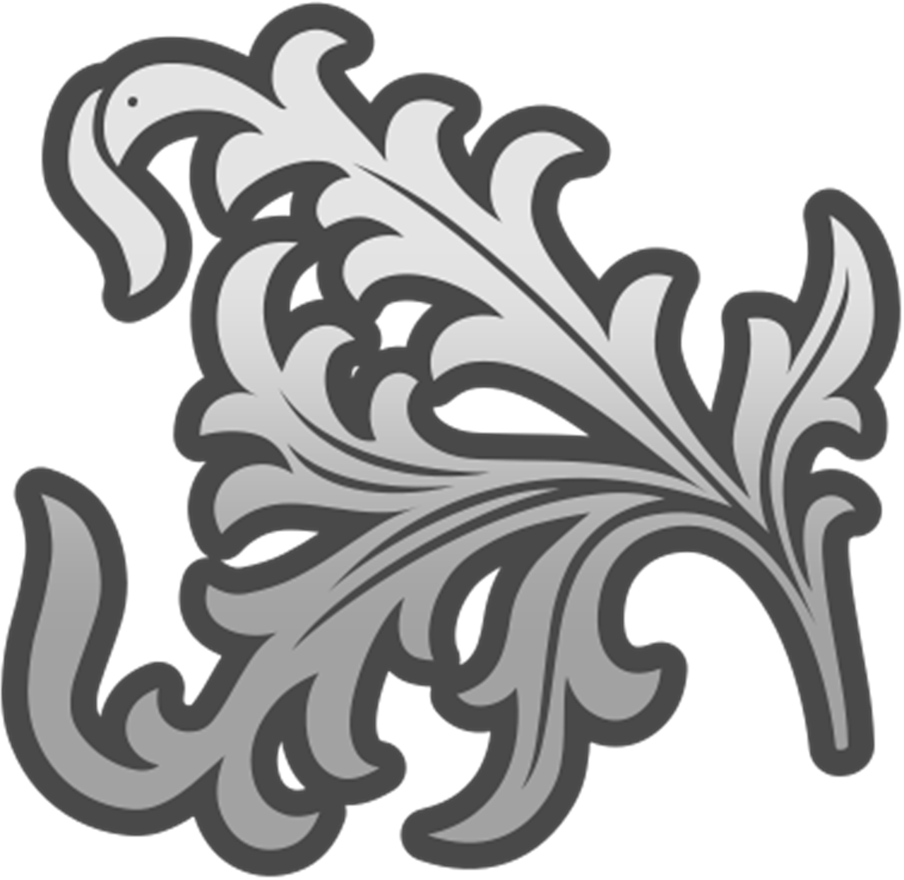 Abstract Feather Leaf Design PNG Image